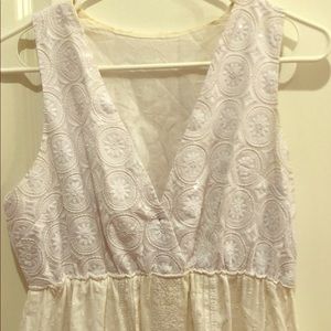 Long white cotton summer dress